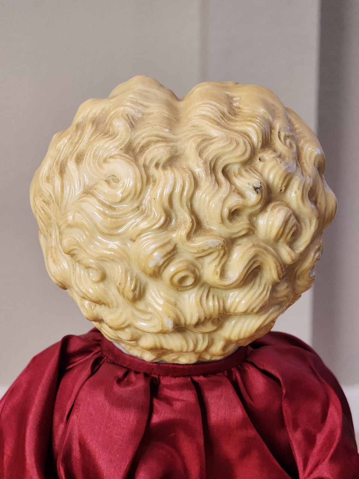 Antique ABG German Shoulder Head Doll 25” Blonde Porcelain Doll — vintage bisque doll