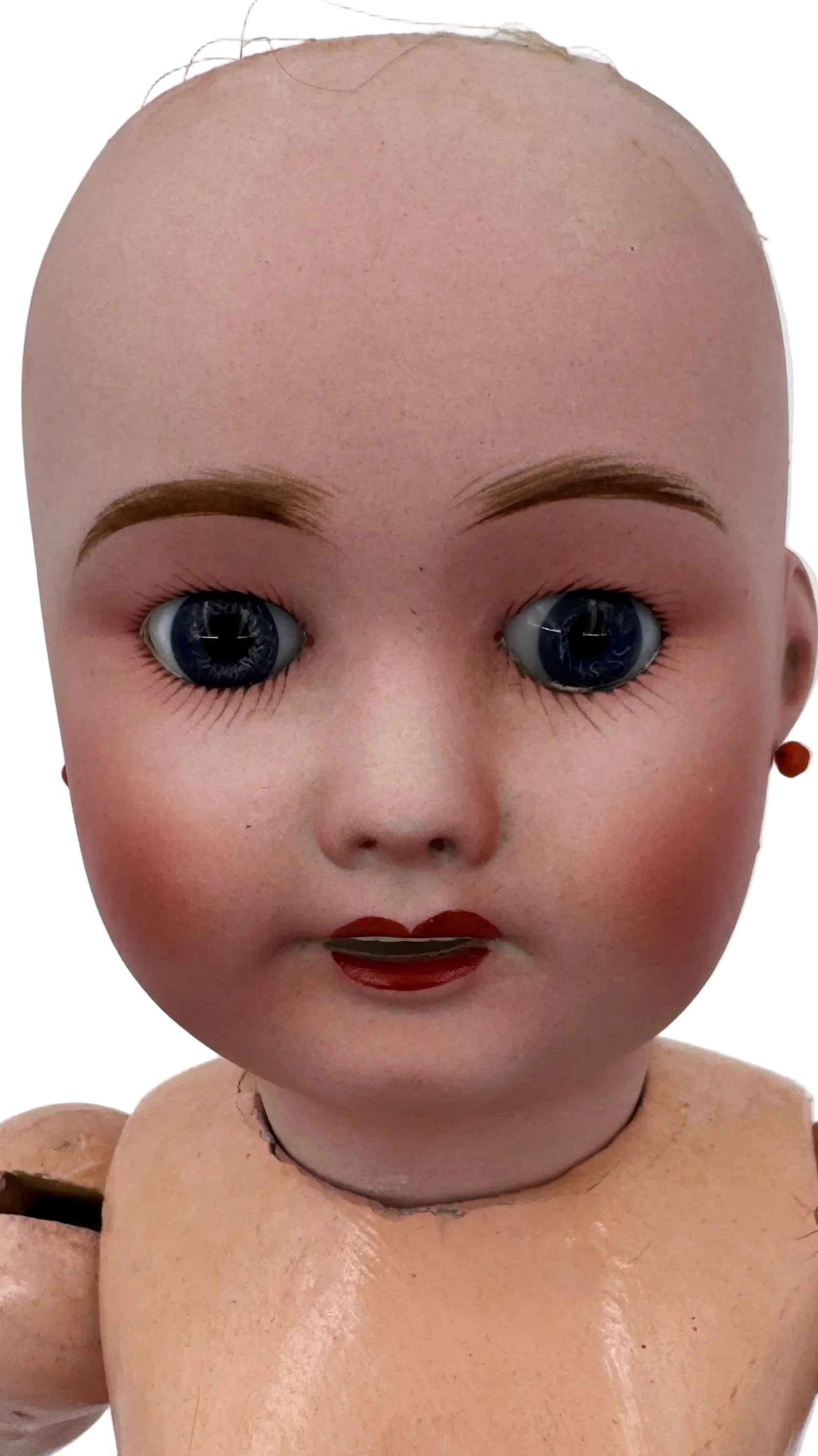 Antique French Limoges Bisque Doll, 17 Inches — Fully Jointed Composition Body