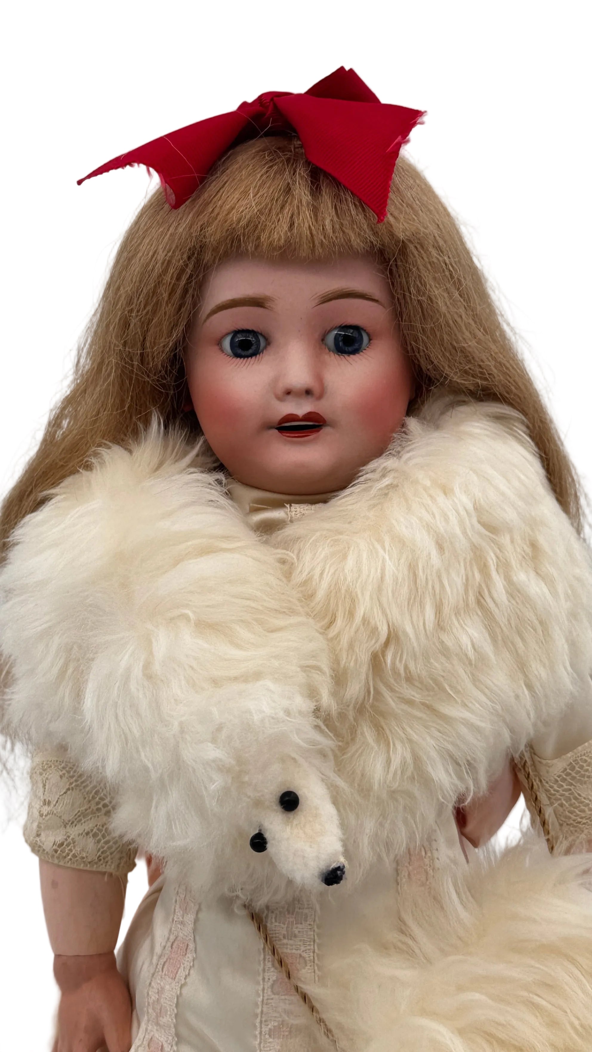 Antique French Limoges Bisque Doll, 17 Inches — Fully Jointed Composition Body
