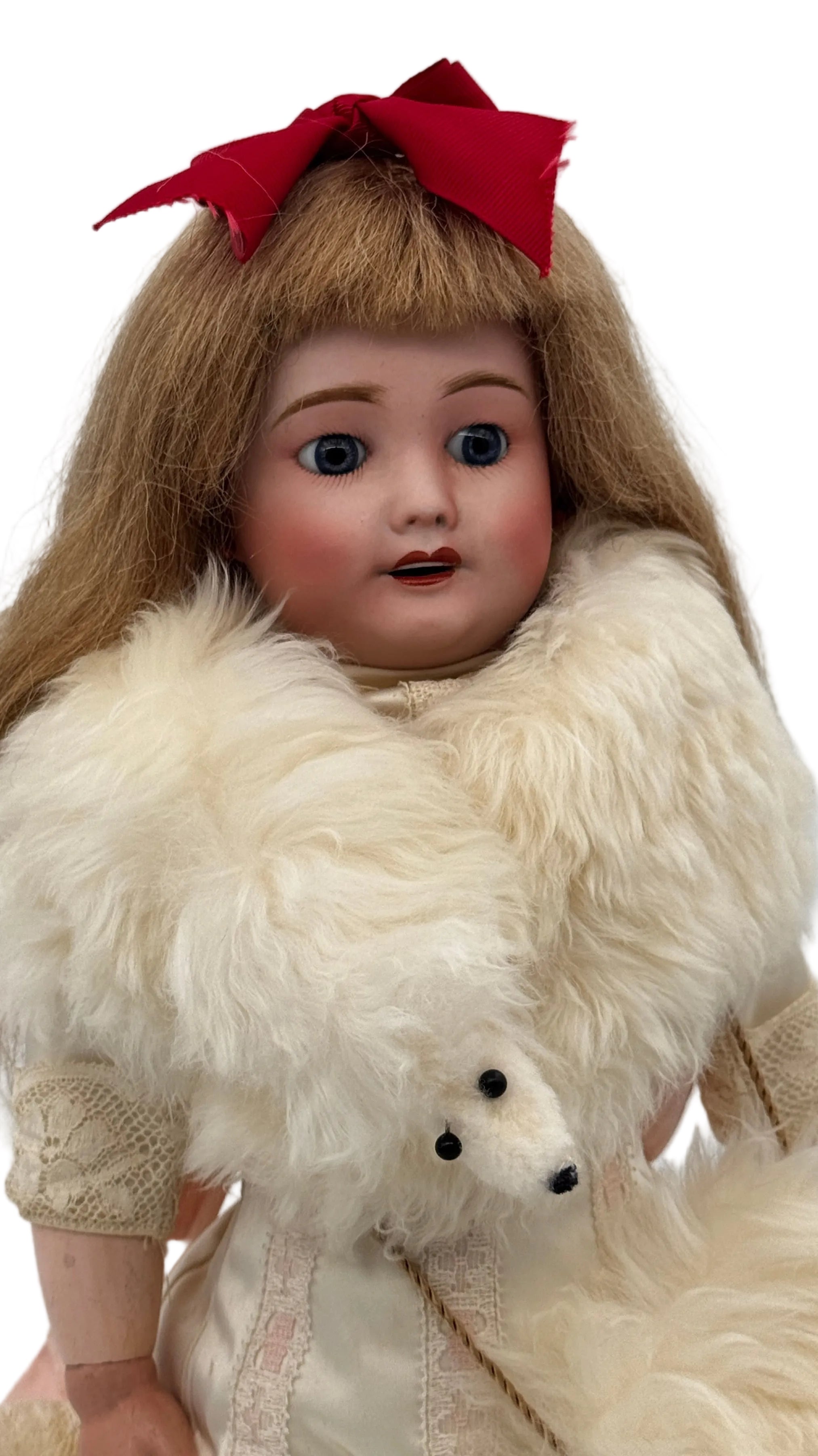 Antique French Limoges Bisque Doll, 17 Inches — Fully Jointed Composition Body