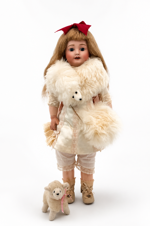Antique French Limoges Bisque Doll, 17 Inches — Fully Jointed Composition Body