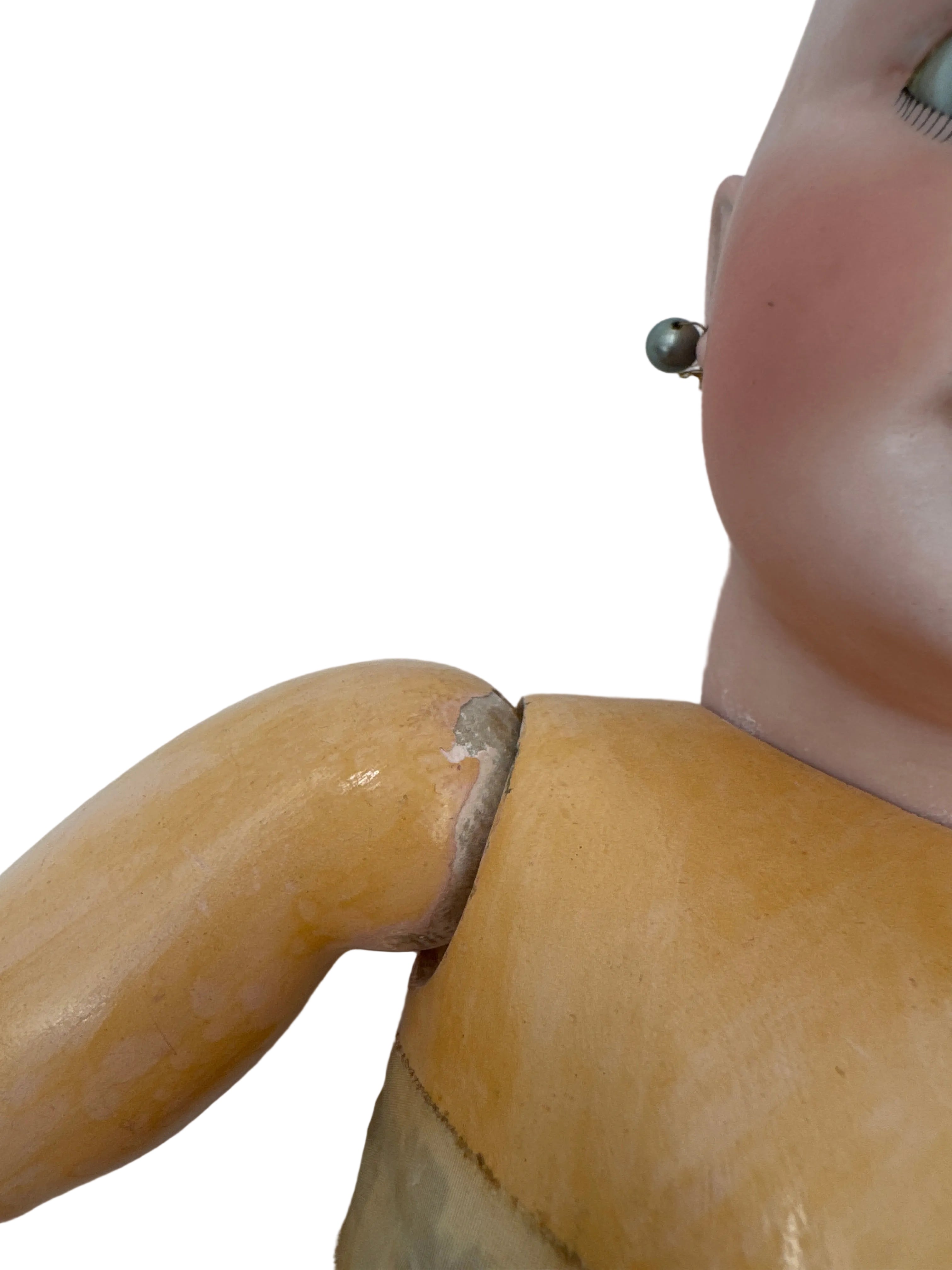 Antique French Tête Jumeau DEP Bisque Head Doll on Original Bébé Jumeau Diplôme Body, 23 Inches, Blue Sleeping Eyes, c. 1900–1915