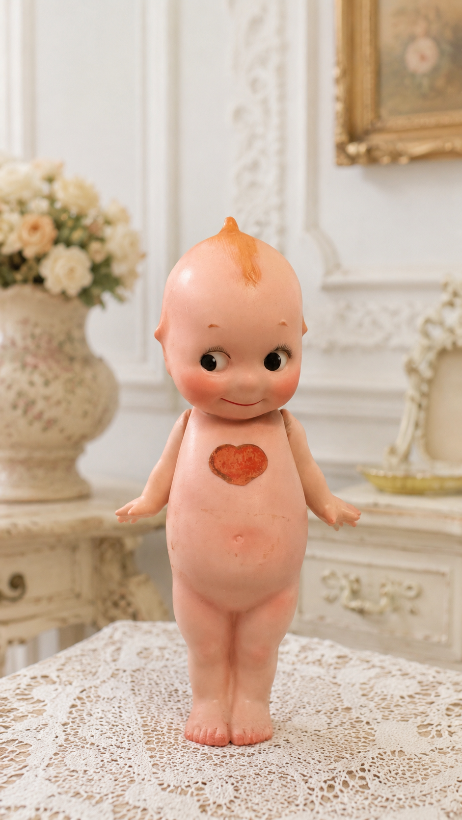 Antique German All-Bisque Kewpie Doll by Rose O’Neill, 6.5 Inches, circa 1912–1915 — antique collectible doll