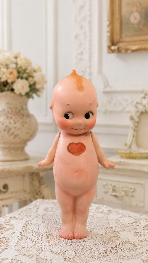 Antique German All-Bisque Kewpie Doll by Rose O’Neill, 6.5 Inches, circa 1912–1915 — antique collectible doll