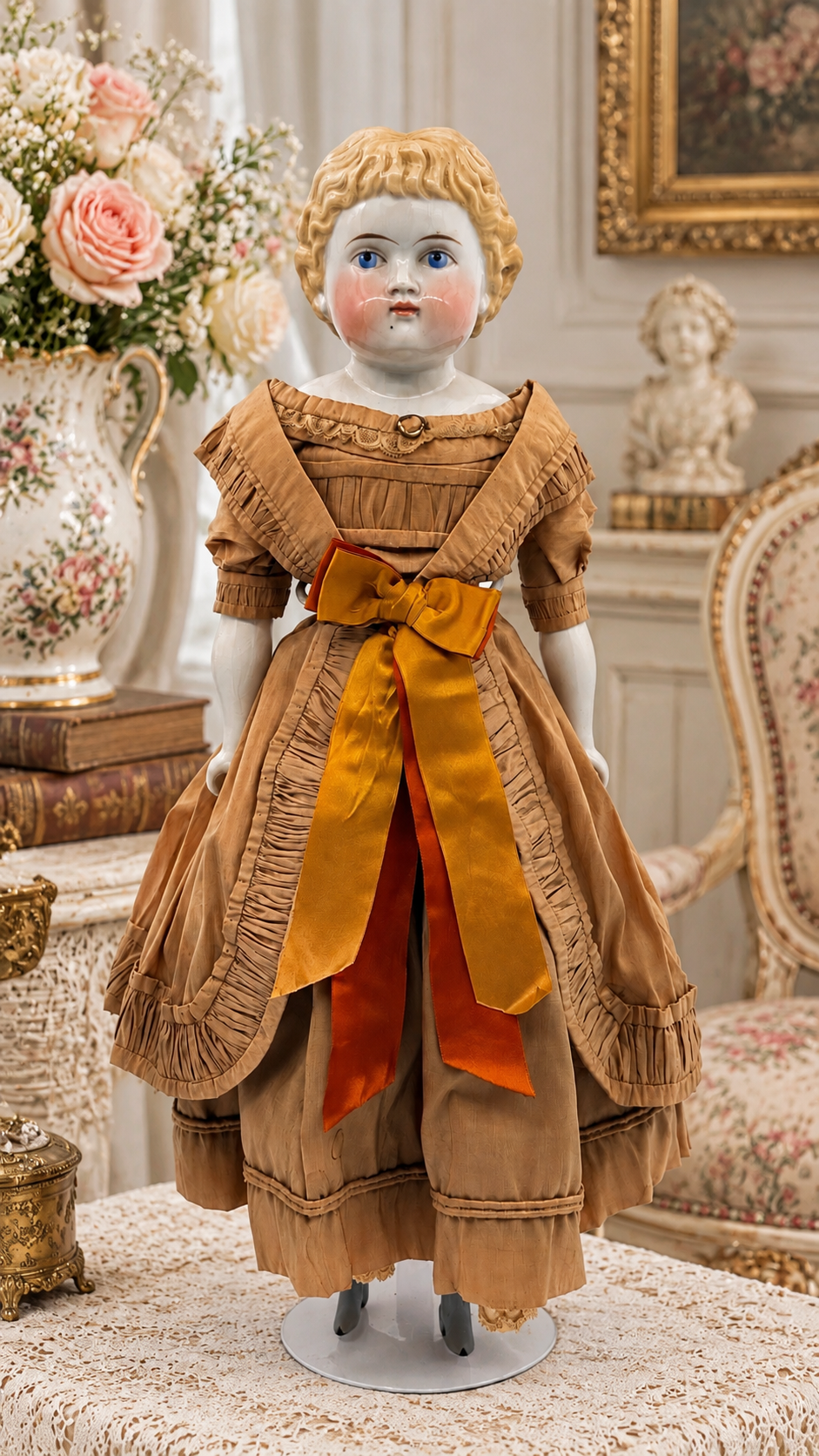 Antique German ABG China Head Doll 21” Circa 1865–1870