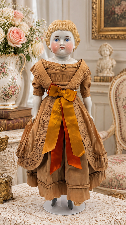 Antique German Alt, Beck & Gottschalck (ABG) China Head Doll, Circa 1865–1870, 21 Inches — antique collectible doll