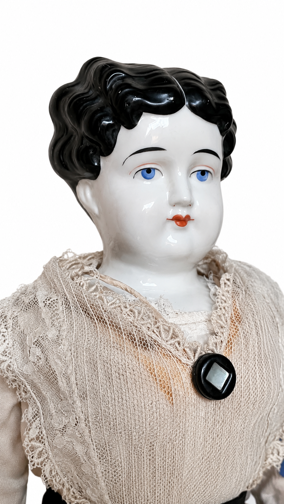 Antique German China Head Doll, Attributed to Conta & Boehme, 26 Inches, circa 1870s