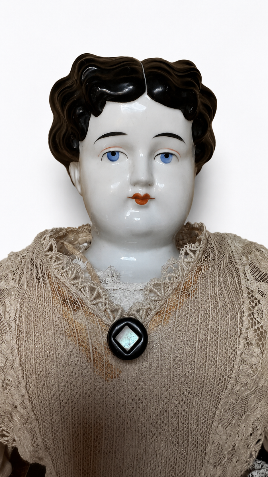 Antique German China Head Doll, Attributed to Conta & Boehme, 26 Inches, circa 1870s