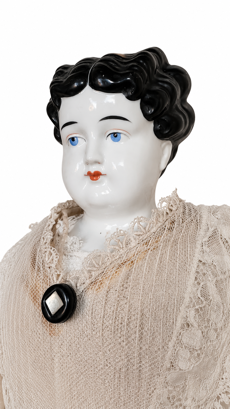 Antique German China Head Doll, Attributed to Conta & Boehme, 26 Inches, circa 1870s