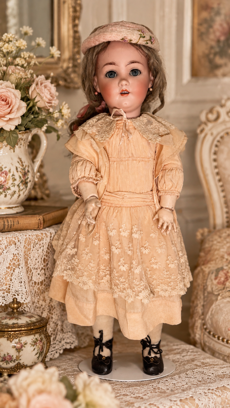 Antique German Franz Schmidt & Co. Bisque Doll, 21 Inches, circa 1905 — antique collectible doll