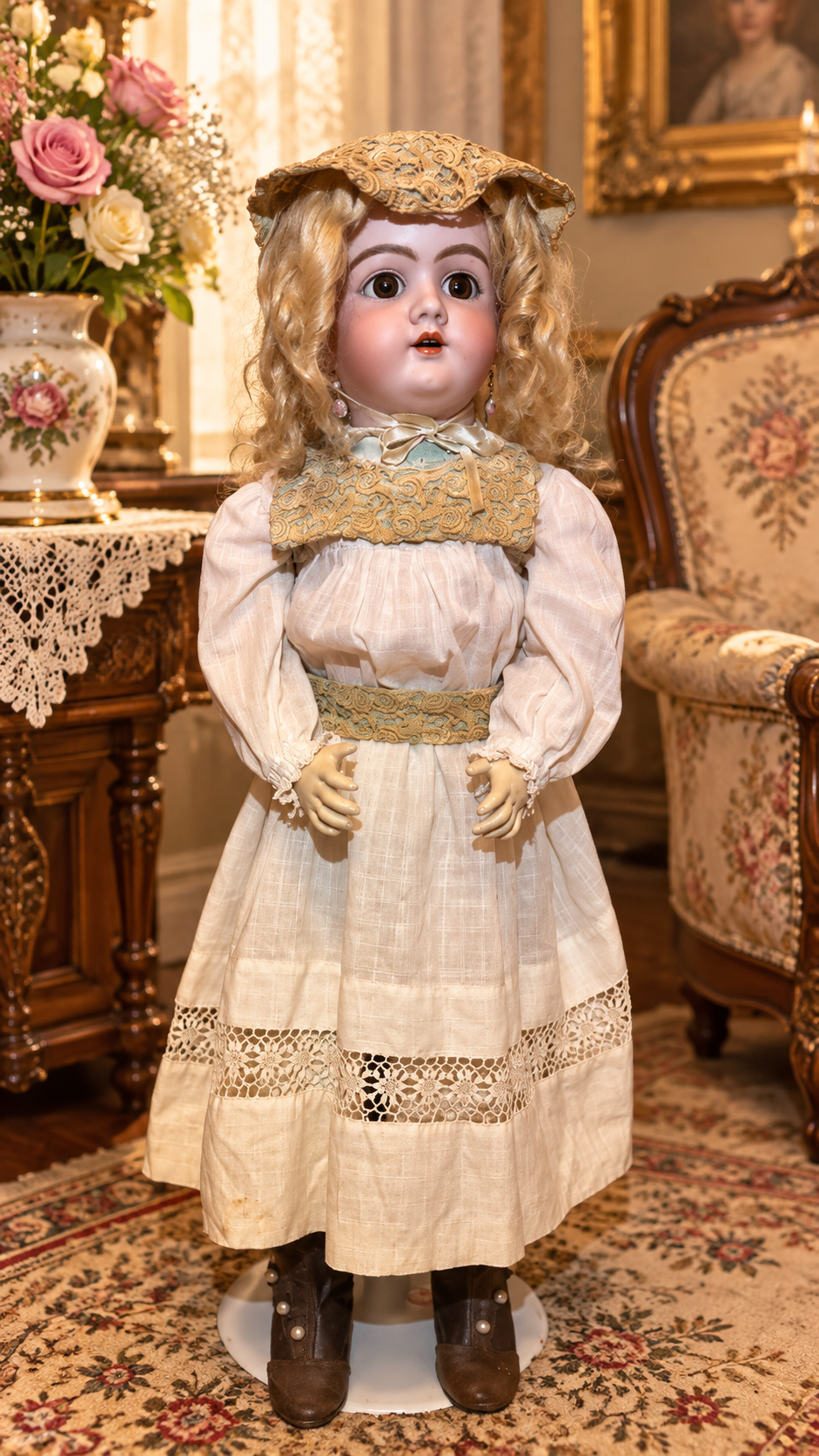 Antique Germany doll Heinrich Handwerck 99 bisque head — antique bisque doll for sale