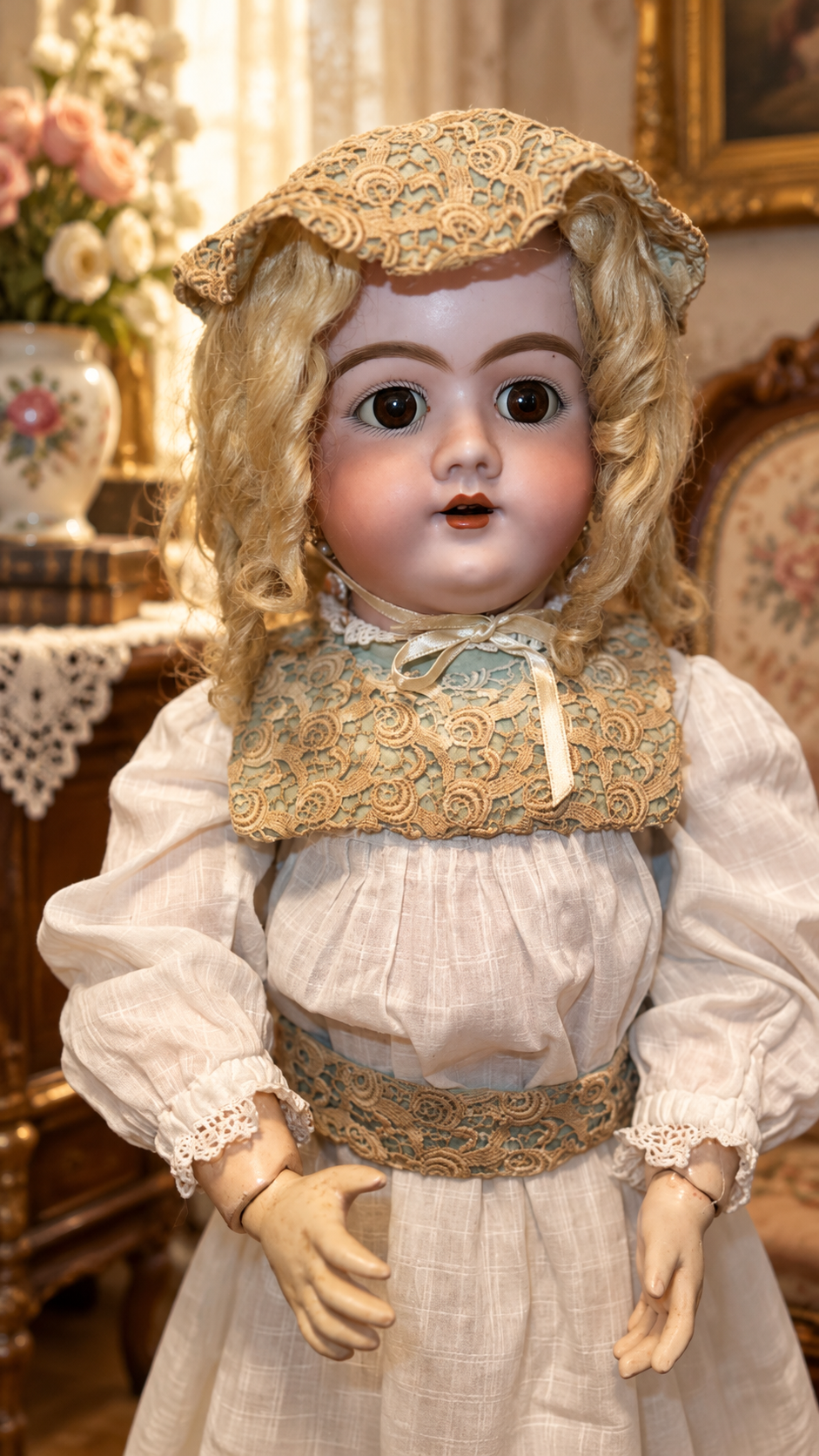 Antique Germany doll Heinrich Handwerck 99 bisque head — German antique doll collectible