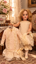 Antique Heinrich Handwerck 109 German Bisque Doll 30” Brown Glass Eyes — antique collectible doll