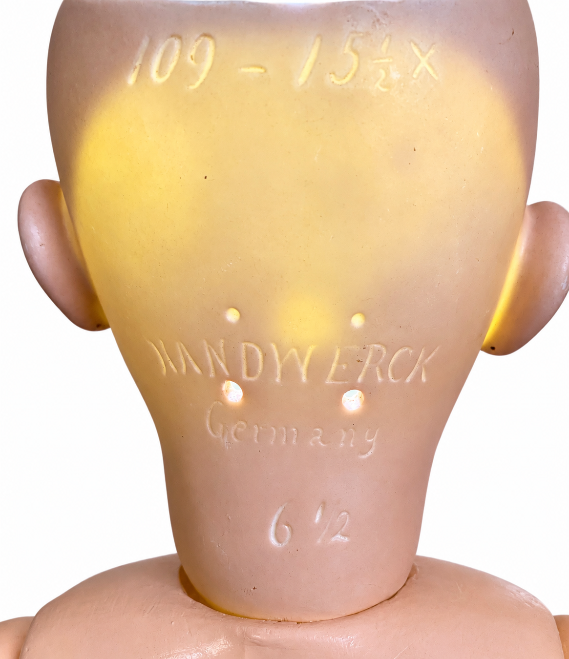 Antique Heinrich Handwerck 109 German Bisque Doll 30” Brown Glass Eyes — antique German doll