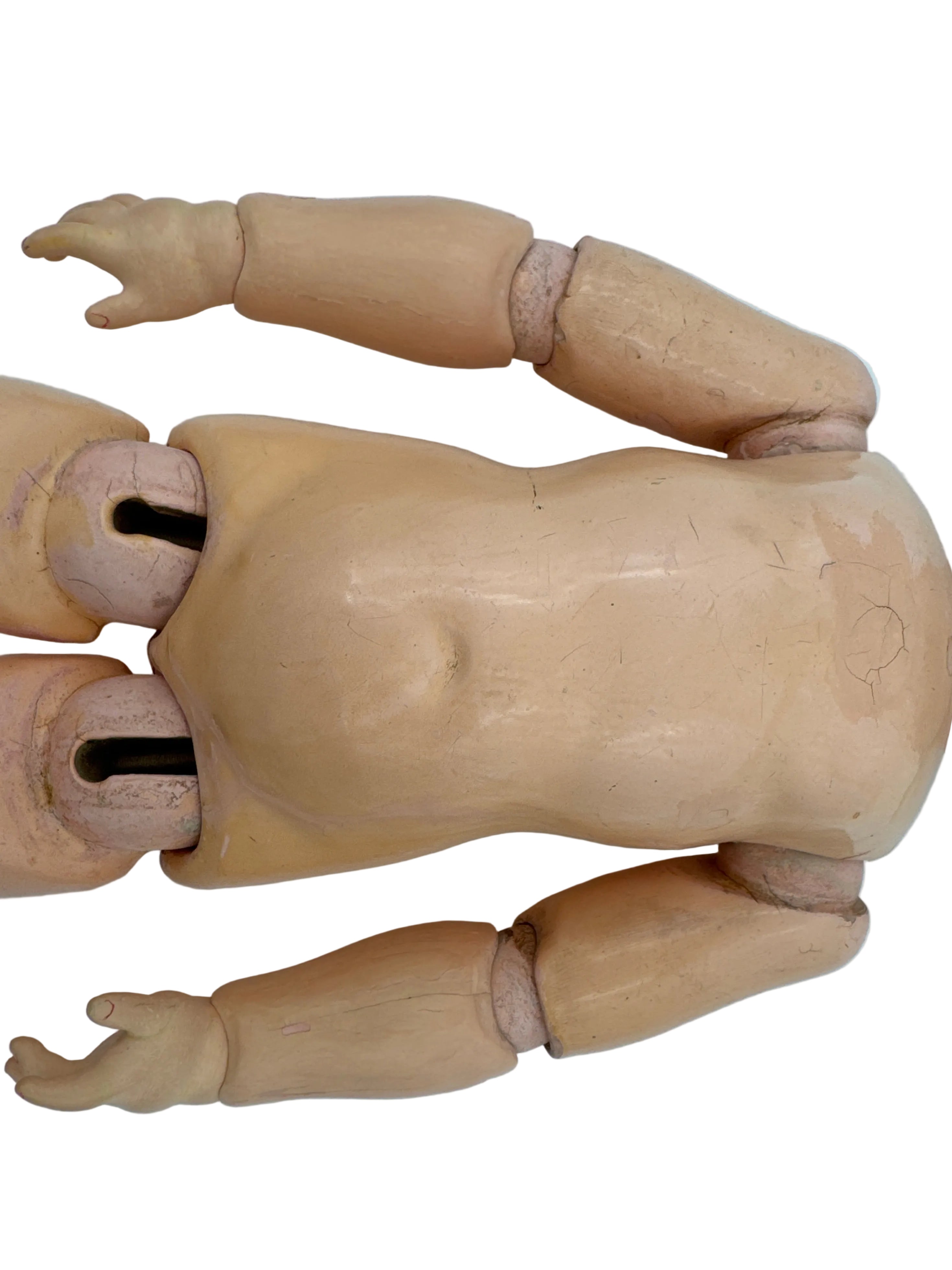 Antique Heinrich Handwerck Bisque Head Doll, 22 Inches, Fixed Blue Glass Eyes, Germany, c. 1895–1910