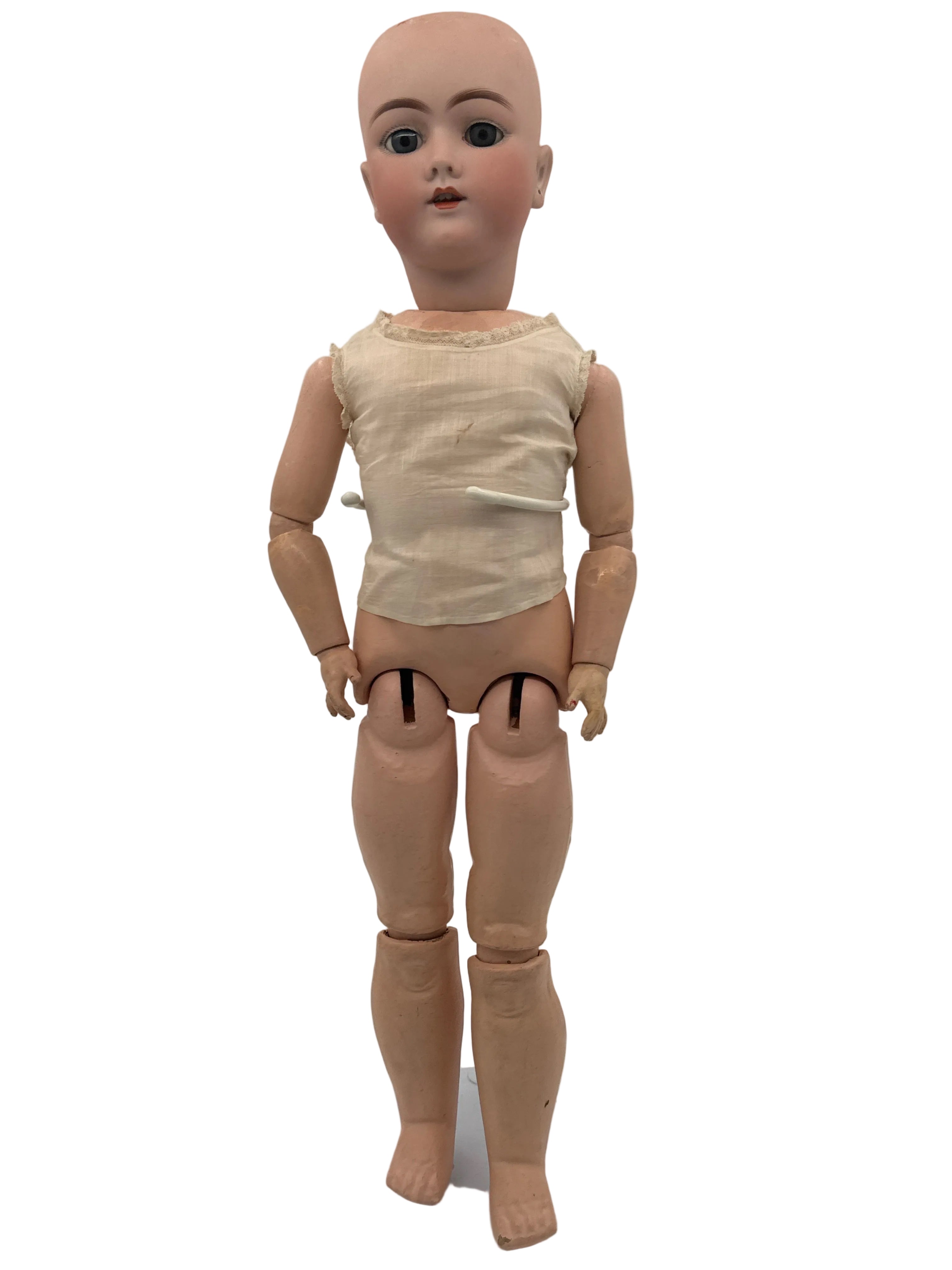 Antique Heinrich Handwerck 109 Bisque Head Doll, 23 Inches, Sleeping Blue Glass Eyes, Germany c. 1905–1915