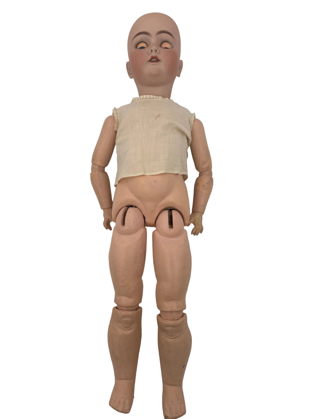 Antique Heinrich Handwerck 109 Bisque Head Doll, 23 Inches, Sleeping Blue Glass Eyes, Germany c. 1905–1915
