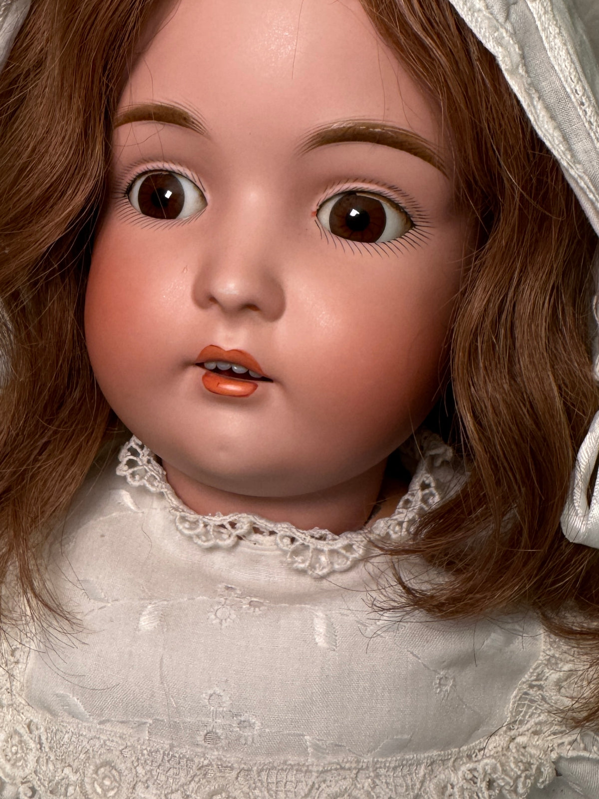 Antique Kestner 171 German Bisque Doll 29” Brown Sleep Eyes c.1880s — German antique doll collectible