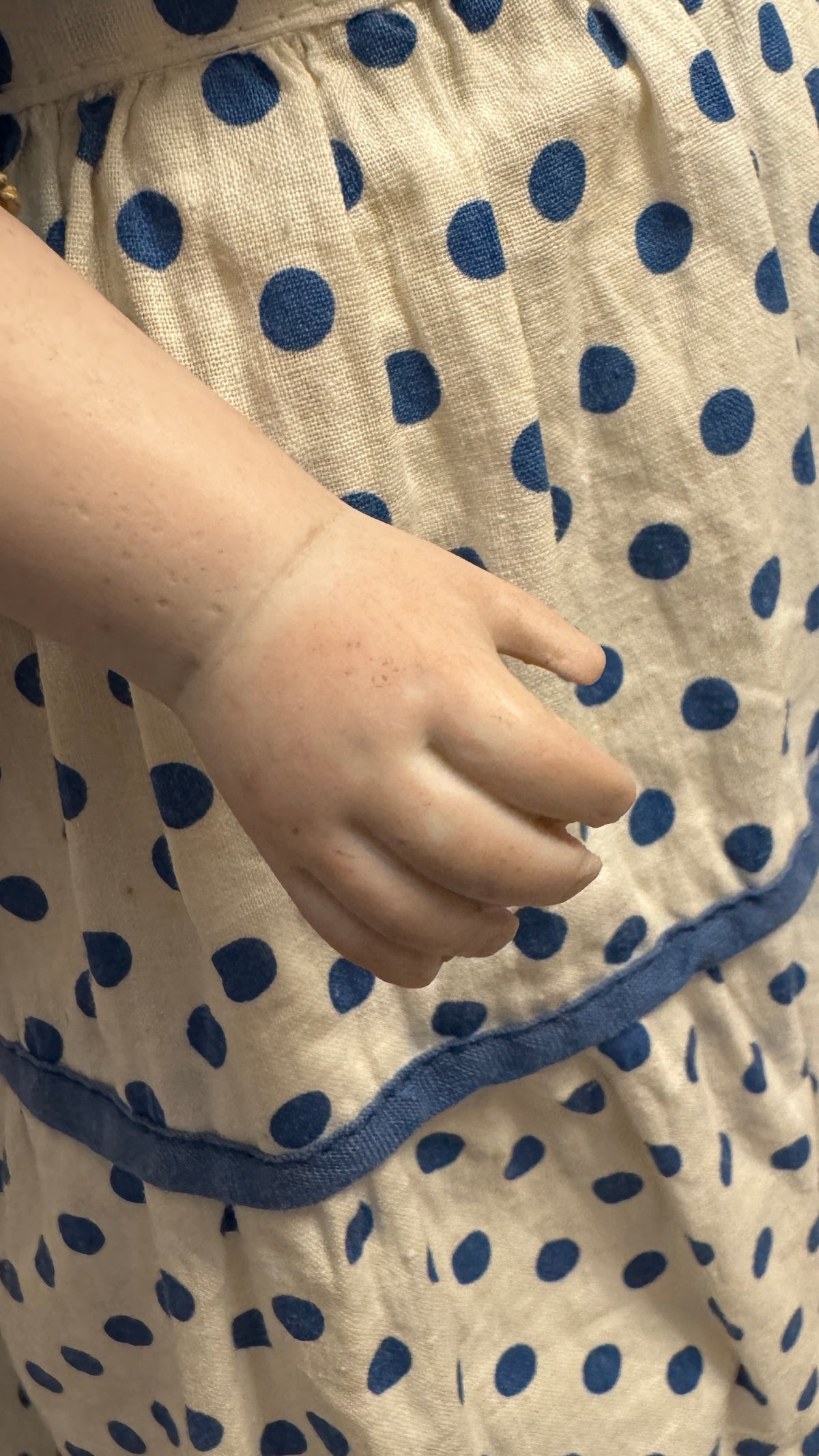 Antique Kestner DEP 10 154 German Bisque Doll 22–23” Blue Sleep Eyes — vintage bisque doll