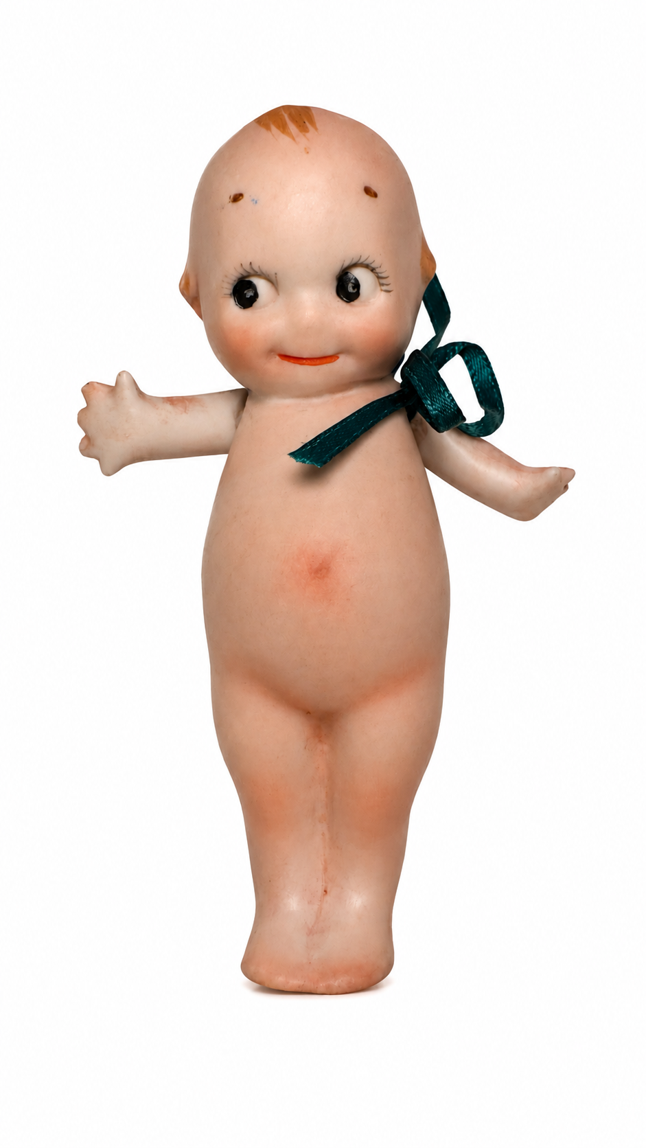 Antique Rose O’Neill Kewpie Doll, 4.5 Inches — All-Bisque, Germany, Original Paper Label, c. 1913–1920s — antique bisque doll for sale