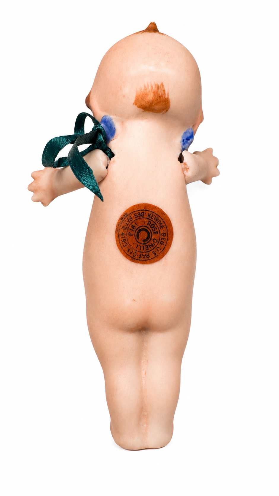 Antique Rose O’Neill Kewpie Doll, 4.5 Inches — All-Bisque, Germany, Original Paper Label, c. 1913–1920s — antique doll for collectors