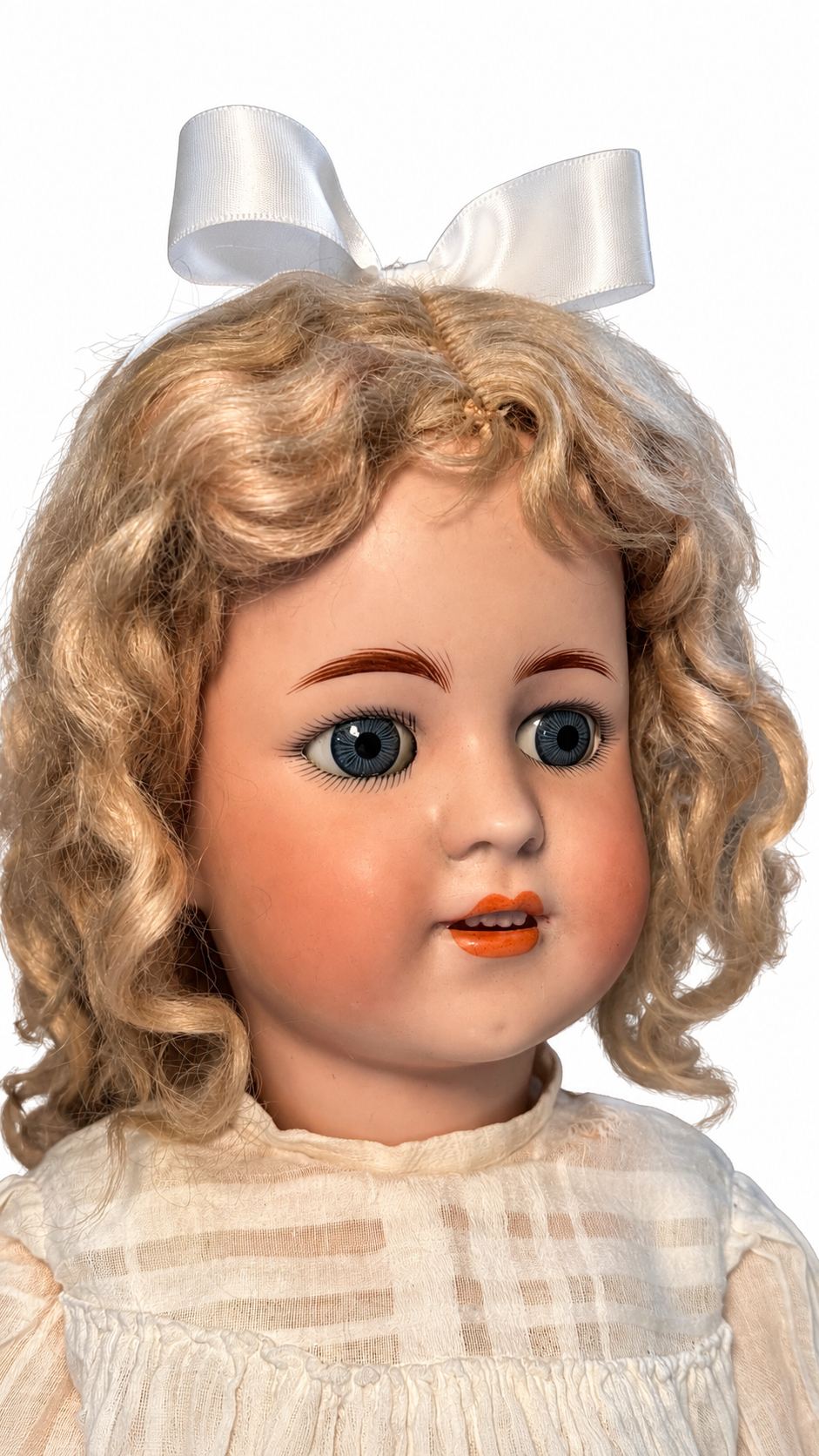 Antique Simon & Halbig 550 German Bisque Doll 22” Blue Glass Eyes — German antique doll collectible