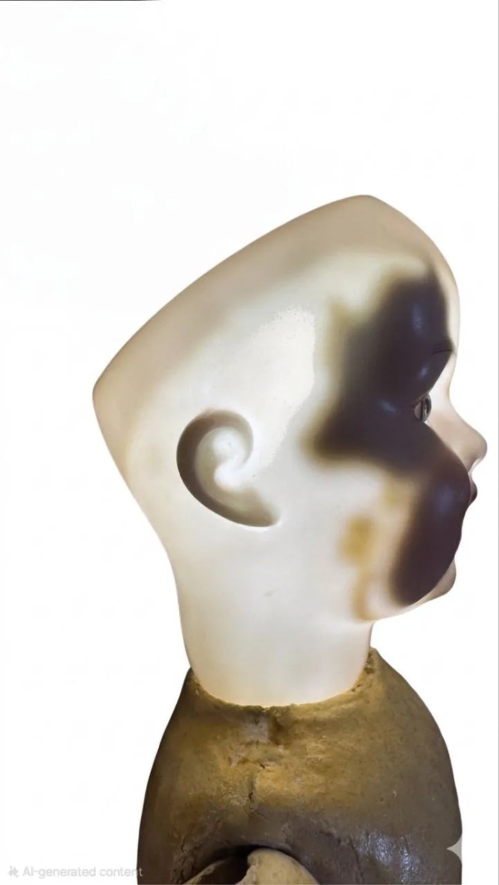 Rare Antique German Doll Armand Marseille 410 A Mechanical Jaw Early 1900s Bisque Head Collectible Doll for Sale — antique doll display piece