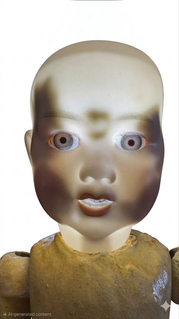 Rare Antique German Doll Armand Marseille 410 A Mechanical Jaw Early 1900s Bisque Head Collectible Doll for Sale — bisque head antique doll