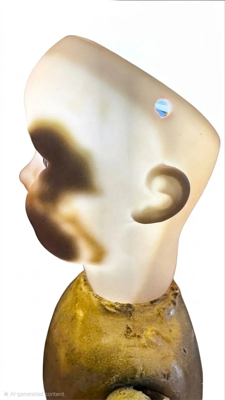 Rare Antique German Doll Armand Marseille 410 A Mechanical Jaw Early 1900s Bisque Head Collectible Doll for Sale — antique German bisque doll