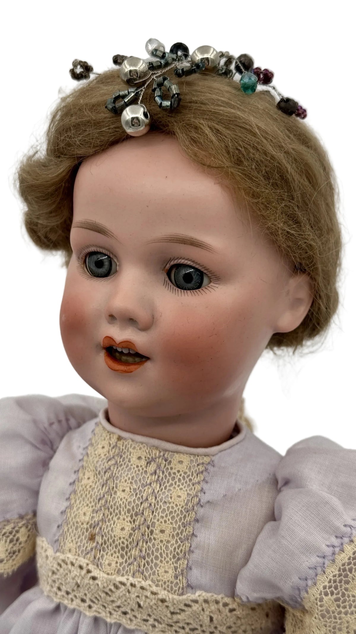 Rare Antique German Doll Armand Marseille 410 A Mechanical Jaw Early 1900s Bisque Head Collectible Doll for Sale — early 1900s antique doll