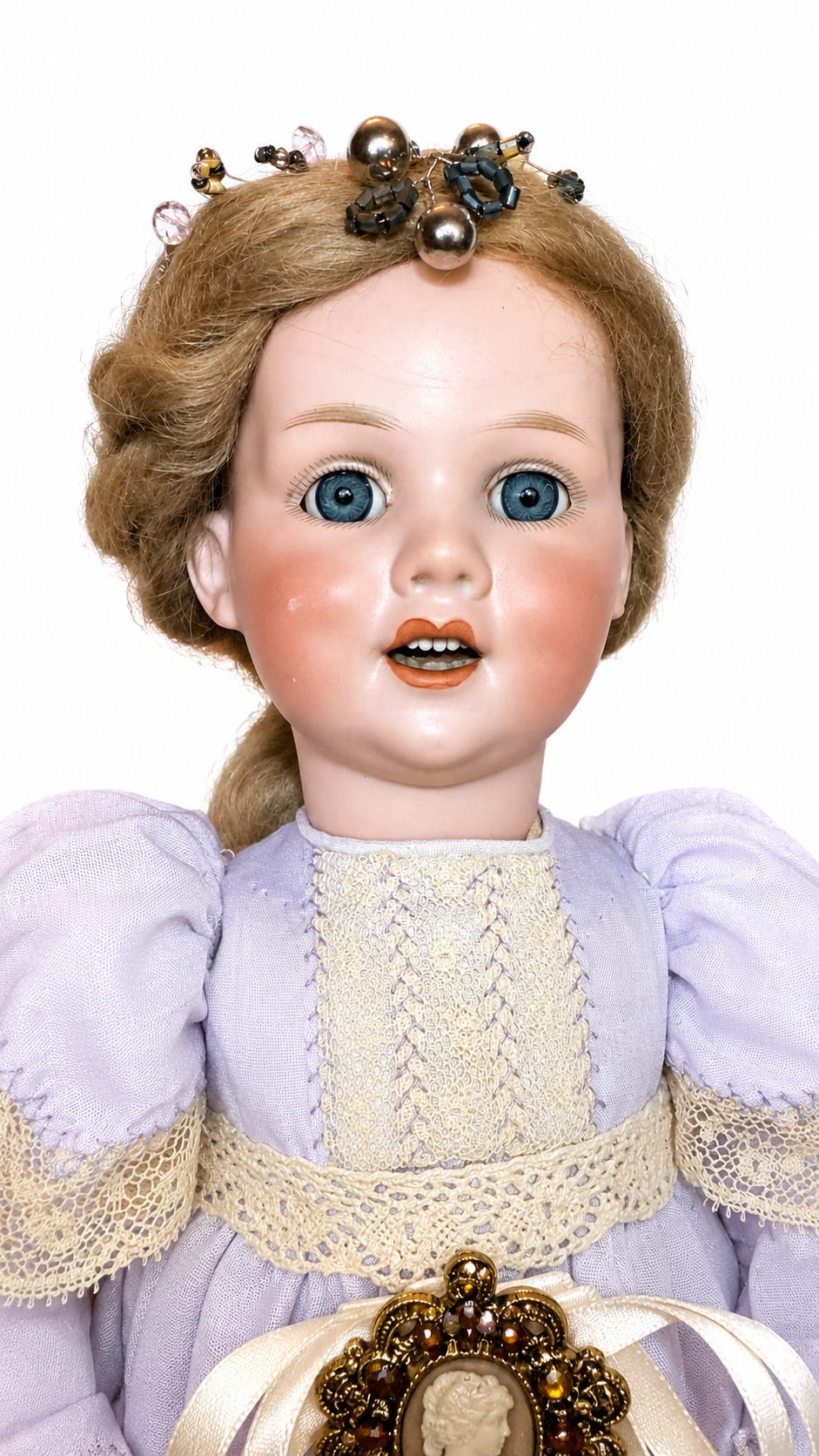 Rare Antique German Doll Armand Marseille 410 A Mechanical Jaw Early 1900s Bisque Head Collectible Doll for Sale — vintage bisque doll