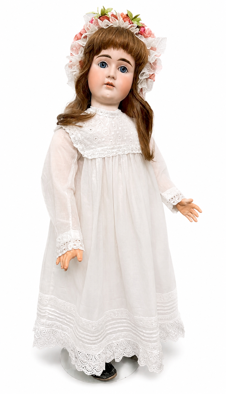 Rare Early Kestner Alphabet Doll M 30” German Bisque Doll with Blue Sleep Eyes