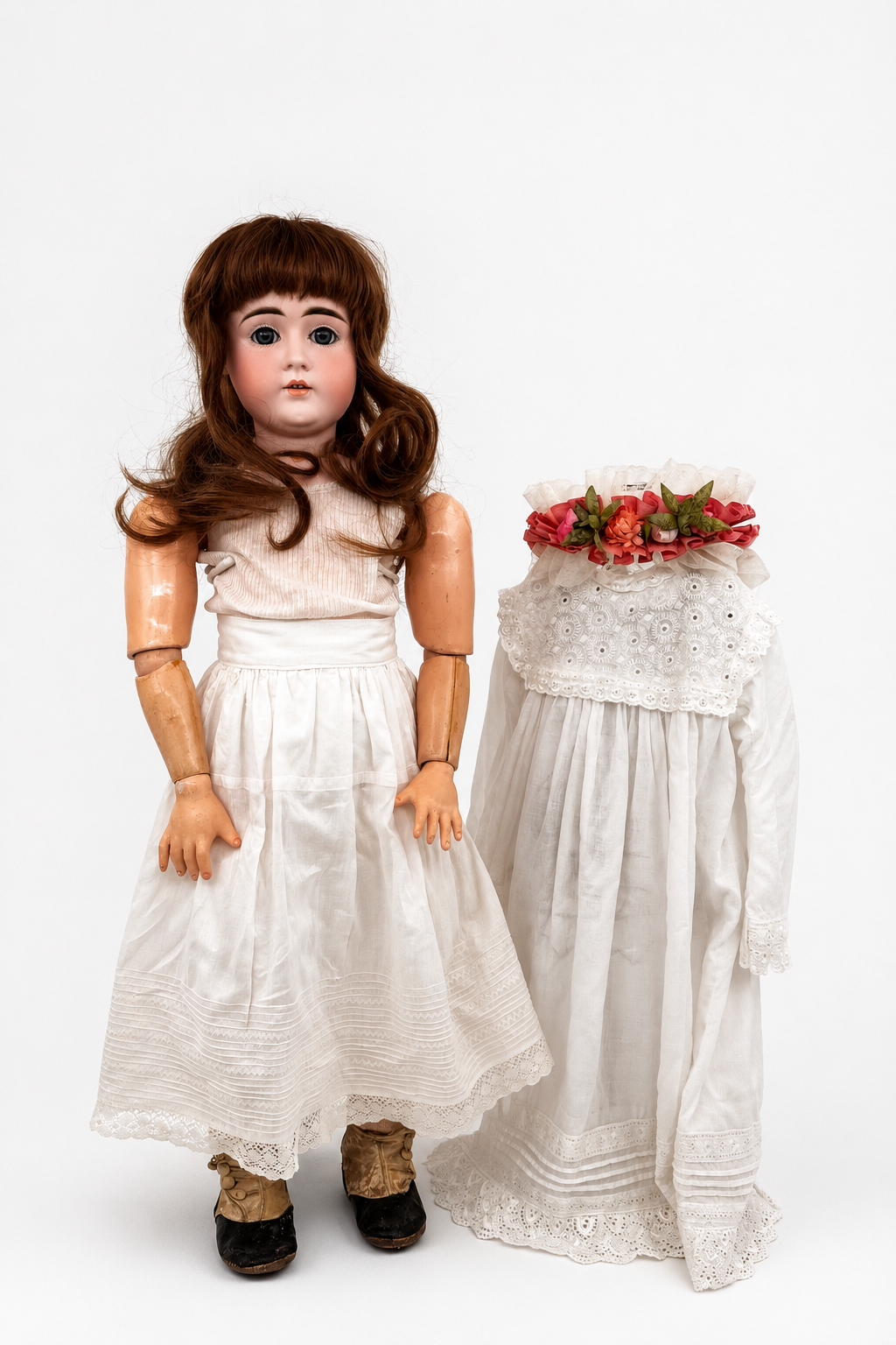 Rare Early Kestner Alphabet Doll M 30” German Bisque Doll with Blue Sleep Eyes